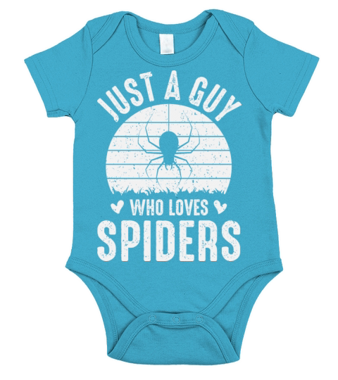 just a guy who loves spiders Short Sleeve Baby One-Piece