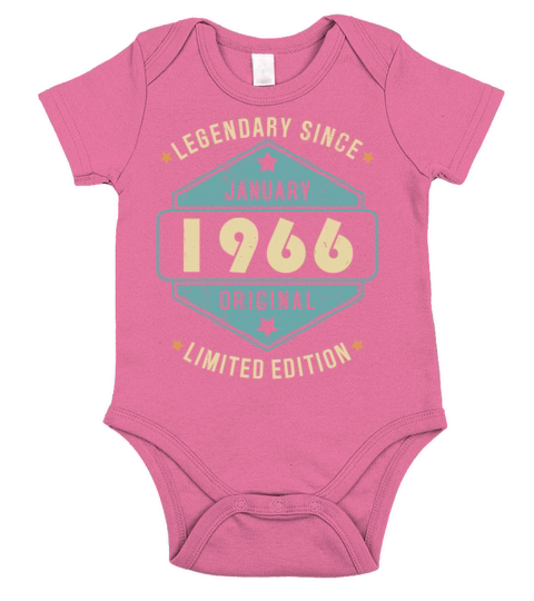 Legendary Since January 1966 Limited Edition Short Sleeve Baby One-Piece