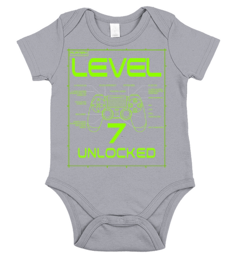 Level 7 Unlocked Funny Video Gamer 7th Short Sleeve Baby One-Piece