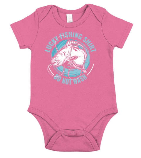 Lucky Fishing Shirt for Fish Hunter and Fisherman Short Sleeve Baby One-Piece
