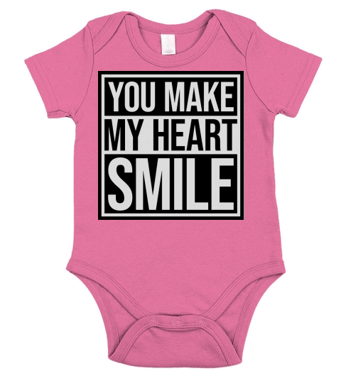 make my heart smile Short Sleeve Baby One-Piece