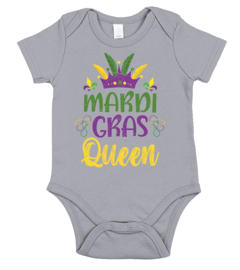 Mardi Gras Queen New Orleans Louisiana Parade Short Sleeve Baby One-Piece