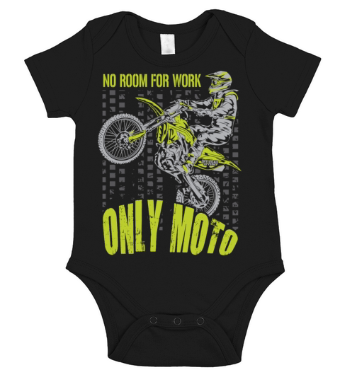Motocross Only Moto Kawasaki Short Sleeve Baby One-Piece