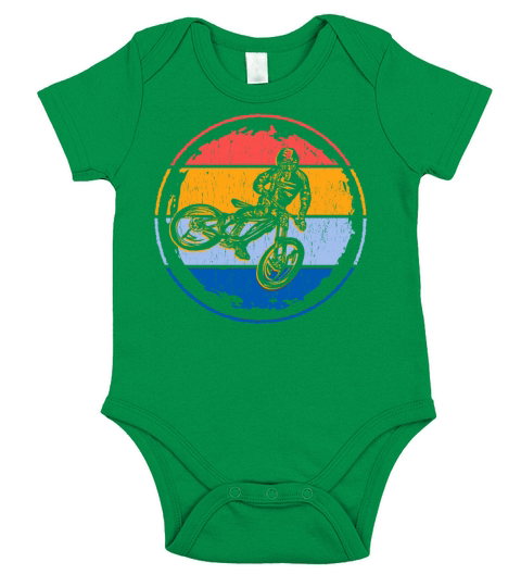 Mountain Bike Vintage Biking Down Hill Bicycle Short Sleeve Baby One-Piece