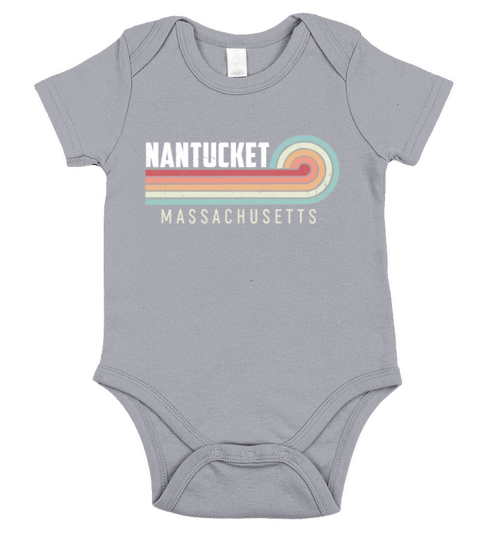 Nantucket National Park Vintage Short Sleeve Baby One-Piece