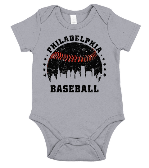 Philly skyline shirt - Vintage Philadelphia Fans Short Sleeve Baby One-Piece