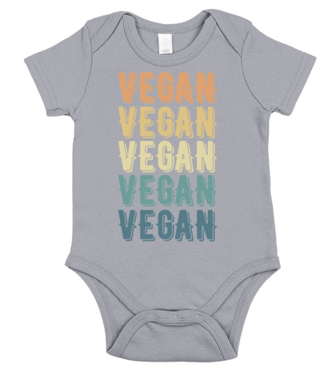Retro Vegan Short Sleeve Baby One-Piece
