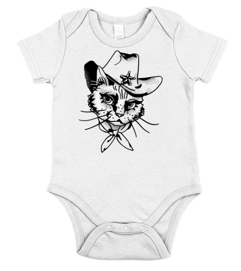 The cat vintage Short Sleeve Baby One-Piece