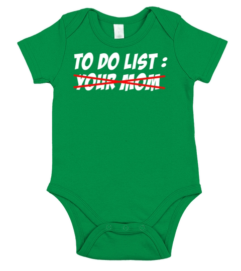 To Do List Your Dad Mom Sarcasm Sarcastic Short Sleeve Baby One-Piece