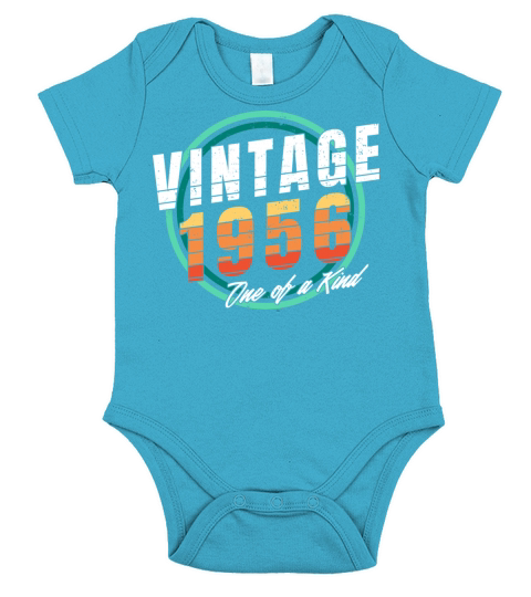 Vintage 1956 Shirt for Men Women 67 Year Old 67th Short Sleeve Baby One-Piece