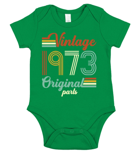 Vintage 1973 Original Short Sleeve Baby One-Piece
