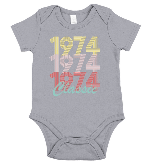 Vintage 1974 Classic Short Sleeve Baby One-Piece
