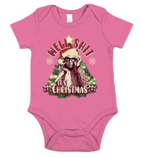 Well Shit Its Christmas Short Sleeve Baby One-Piece