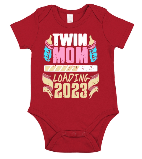 Womens Twin Mama Twin Mom to Be Pregnancy Short Sleeve Baby One-Piece