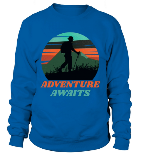 Adventure Awaits Retro Vintage Mountain Adventurer Sweatshirt Unisex