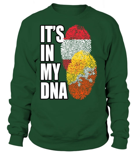 Bhutanese And Austrian Mix Heritage DNA Flag Sweatshirt Unisex