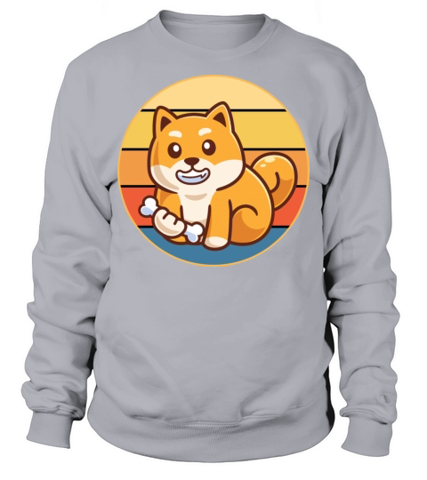 Cute Shiba Inu Dog Breed Vintage Retro Sunset Sweatshirt Unisex