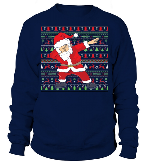 Merry Christmas Dabbing Santa Claus Ugly Sweatshirt Unisex