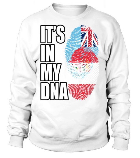 Fijian And Austrian Mix Heritage DNA Flag Sweatshirt Unisex