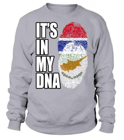 Gambian And Cypriot Mix Heritage DNA Flag Sweatshirt Unisex