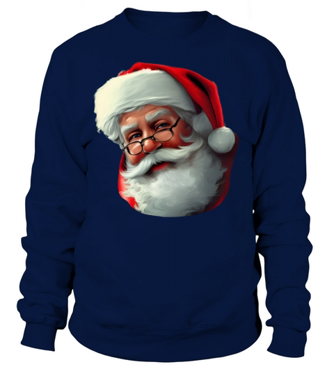 Merry Christmas Santa Claus vintage image 1960 Sweatshirt Unisex