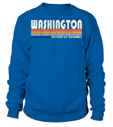 Vintage 70S 80S Style Washington Dc Sweatshirt Unisex
