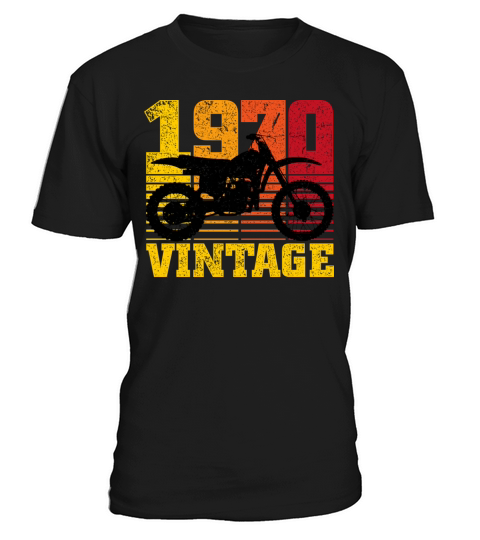 Vintage 1970 Motocross Dirt Bike 50th Birthday T-Shirt Unisex