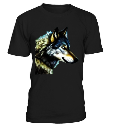 Wolf artwork design predator face imprint T-Shirt Unisex