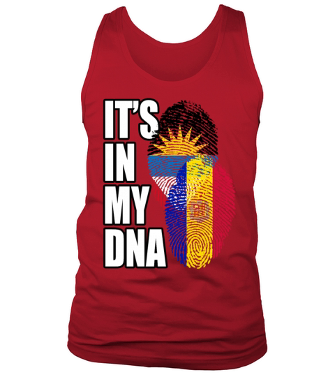 Andorran And Antiguan Mix Heritage DNA Flag Tank Top Unisex