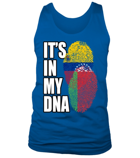 Belarusian And Venezuelan Mix Heritage DNA Flag Tank Top Unisex