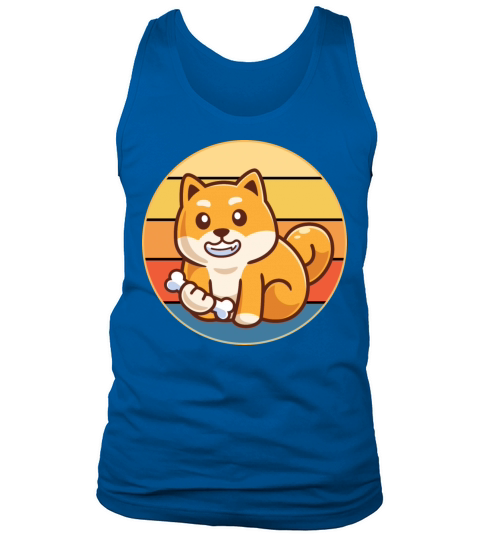 Cute Shiba Inu Dog Breed Vintage Retro Sunset Tank Top Unisex