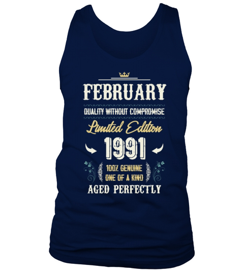 February 1991 Vintage Birthday Present Tank Top Unisex
