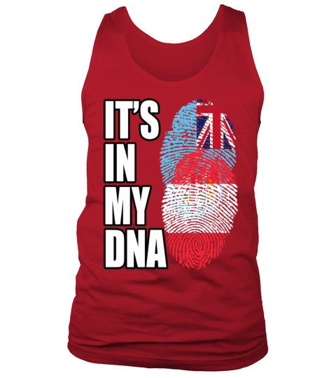 Fijian And Austrian Mix Heritage DNA Flag Tank Top Unisex