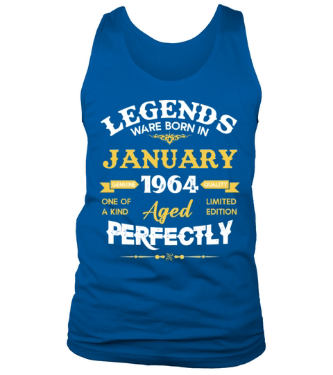 January 1964 Vintage Birthday Present Tank Top Unisex