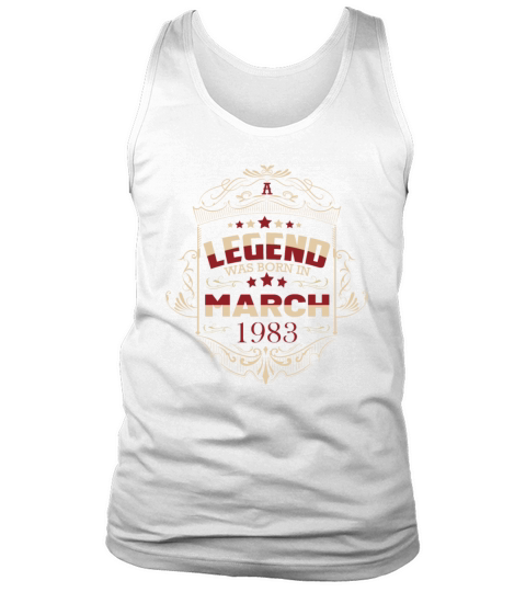 March 1983 vintage birthday Tank Top Unisex