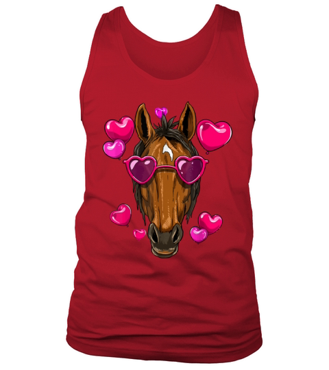 Valentines Day Horse Shirt Funny Horse Lover Giftf Tank Top Unisex