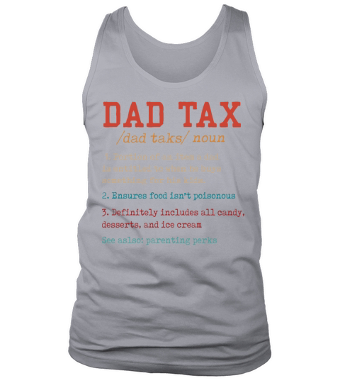Vintage Dad Tax Definition Men Funny Fathers Day Tank Top Unisex