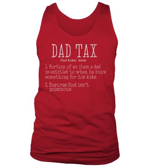 Vintage Dad Tax Definition Men Funny Fathers Day Tank Top Unisex