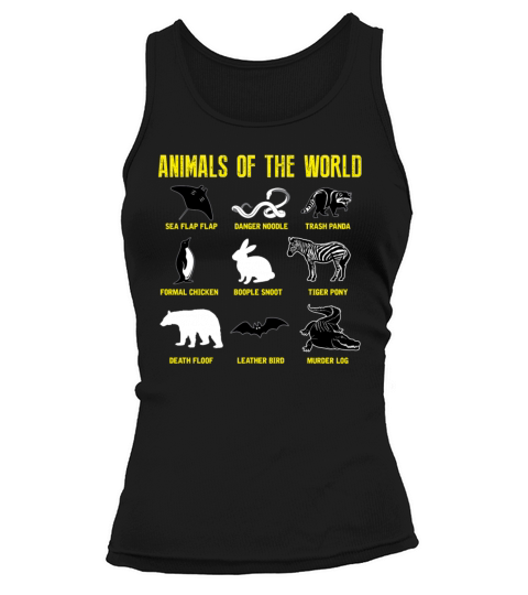 Animals Of The World Funny Humor Vintage Tank top Woman