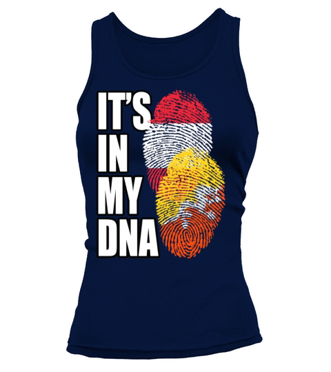Bhutanese And Austrian Mix Heritage DNA Flag Tank top Woman