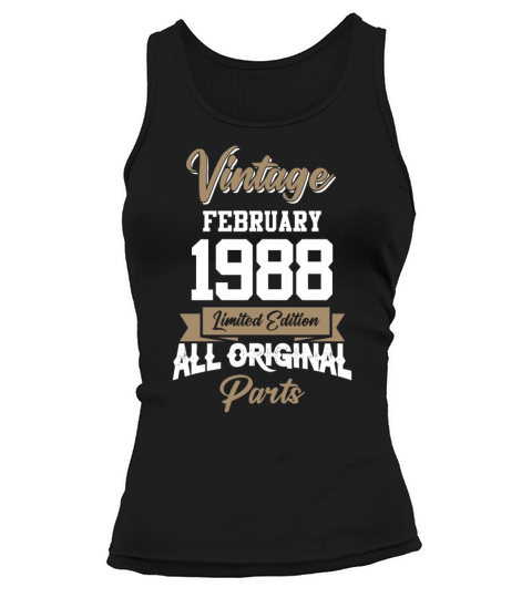 February 1988 Vintage Birthday Present Tank top Woman