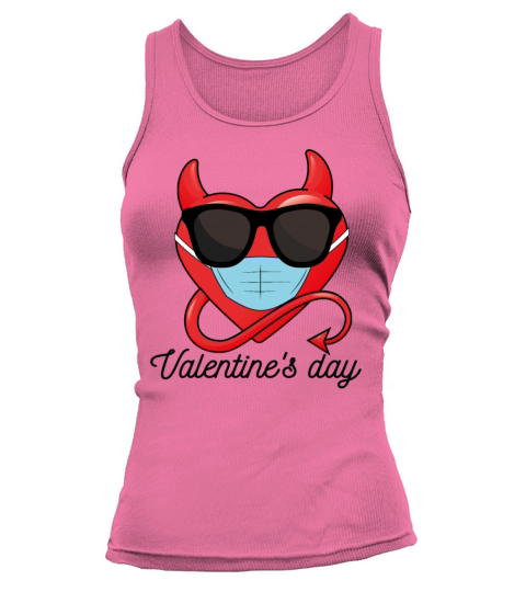 Heart Devil Anti Valentines Day Single Awareness Tank top Woman