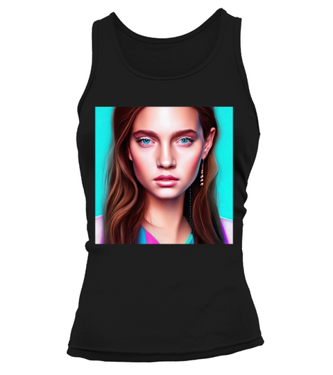 Retrowave Synthwave 80s Character Design Tank top Woman