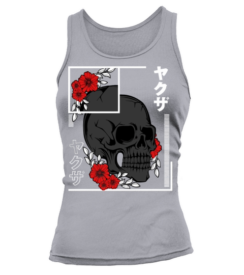 Skull Roses Japanese Retro Vintage Asian Character Tank top Woman