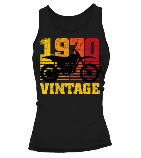 Vintage 1970 Motocross Dirt Bike 50th Birthday Tank top Woman