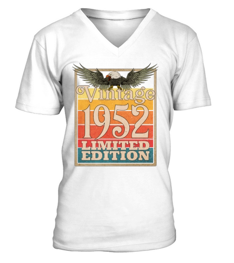1952 Vintage Retro American Eagle Limited Edition V-Neck T-shirt