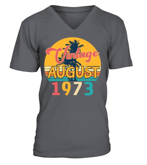 1973 August Vintage V-Neck T-shirt