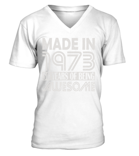 50th birthday vintage 1973 50 years V-Neck T-shirt
