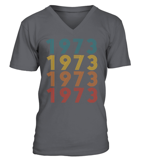 50th birthday vintage 1973 retro vintage style V-Neck T-shirt
