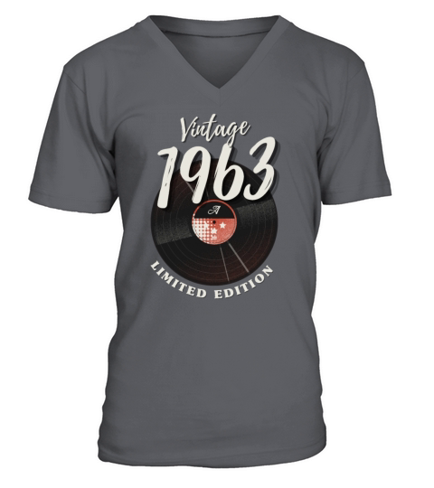 60 Years Vintage 1963 Retro 60th Birthday V-Neck T-shirt